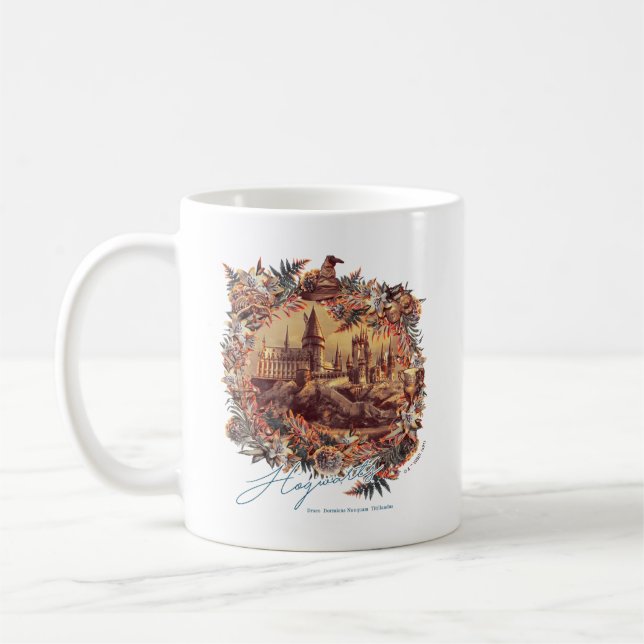 Taza De Café CASTILLO DE HOGWARTS™ Gráfico Floral (Izquierda)