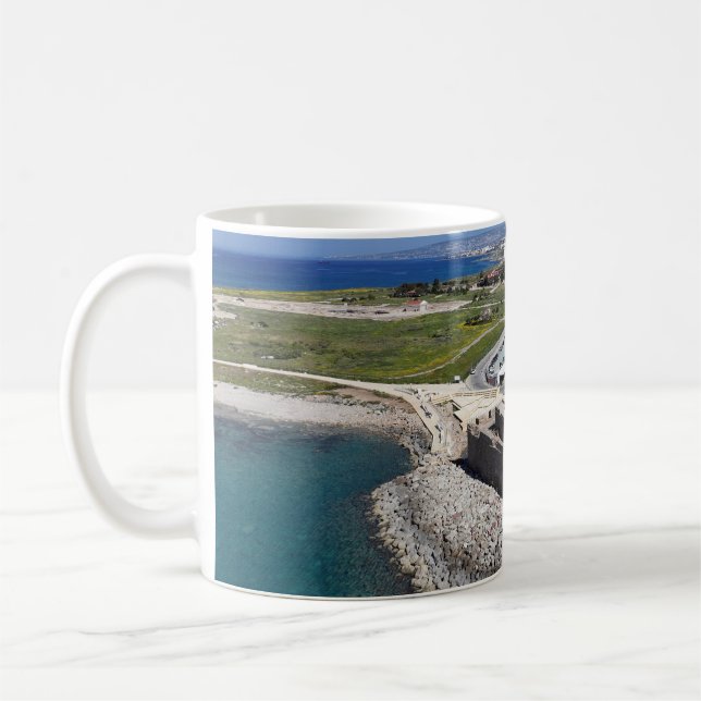 Taza De Café Castillo de Paphos, puerto y faro (Izquierda)