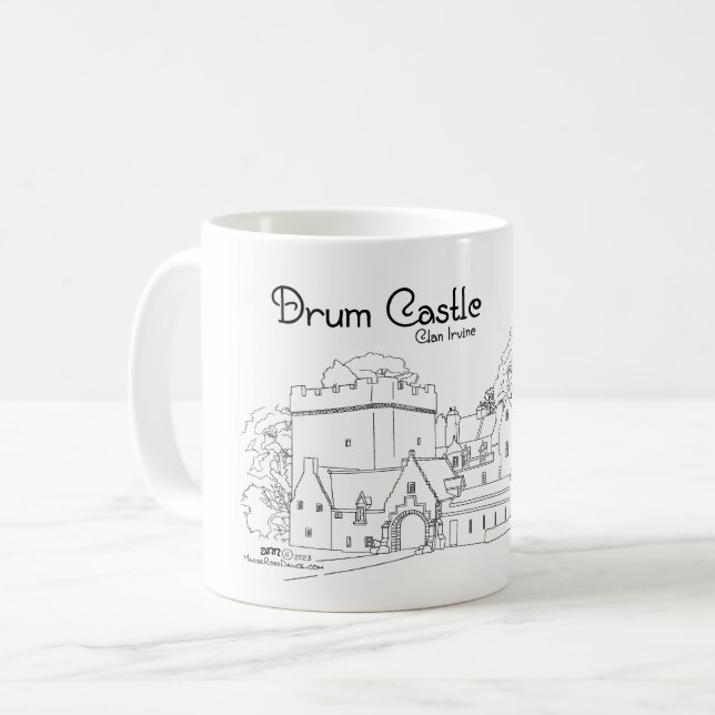 Taza De Café Castillo Drum, Aberdeenshire, Escocia  (Anverso izquierdo)
