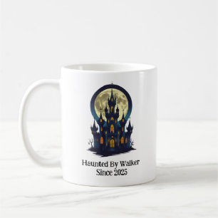 Taza De Café Castillo Embrujado con Luna Llena, Halloween