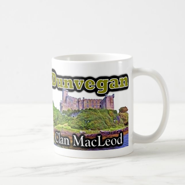 Taza De Café Castillo escocés de MacLeod Dunvegan del clan (Derecha)
