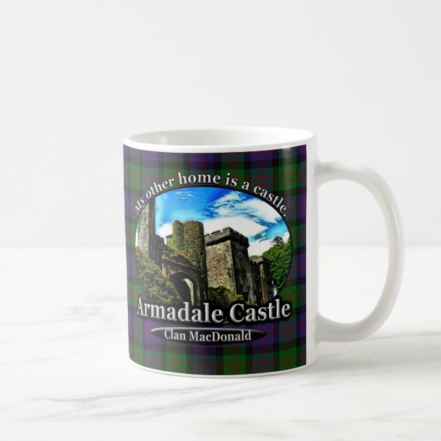 Taza De Café Castillo Escocia de MacDonald Armadale del clan (Derecha)