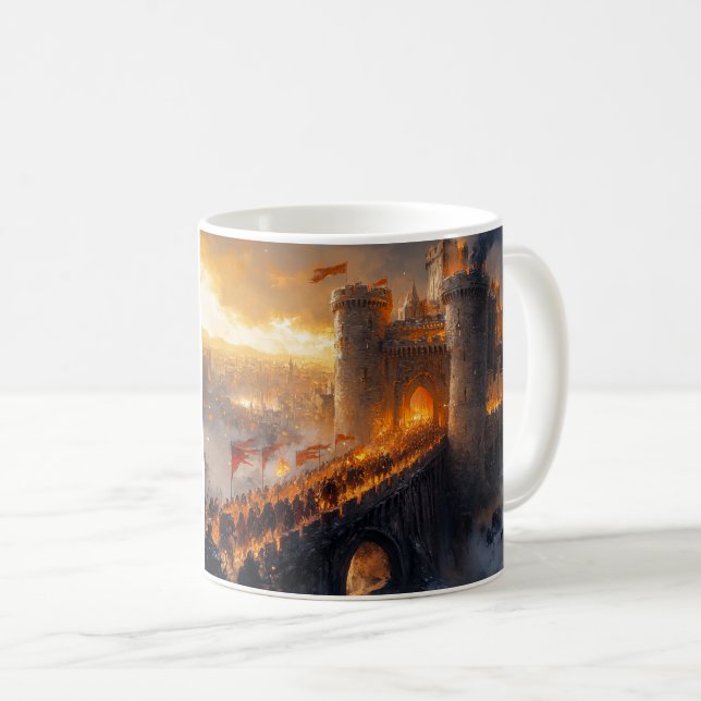 Taza De Café Castillo Medieval (Anverso derecho)