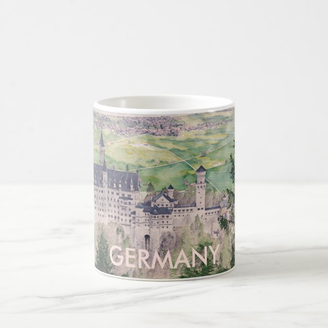 Taza De Café Castillo Retro Neuschwanstein en Alemania (Centro)