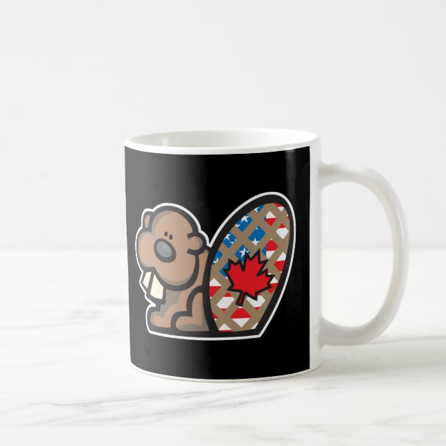 Taza De Café castor canadiano lindo (Derecha)