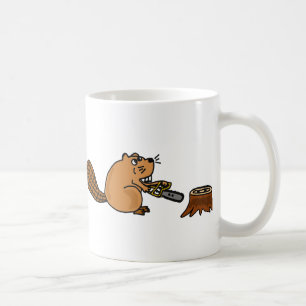 Taza De Café Castor de alta tecnología divertido con la
