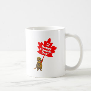 Taza De Café Castor y hoja de arce del día de Canadá