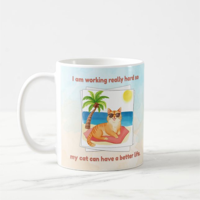 Taza De Café Cat Better Life (Izquierda)