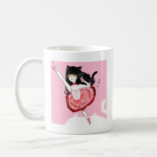 Taza De Café Cat Chica Ballerina