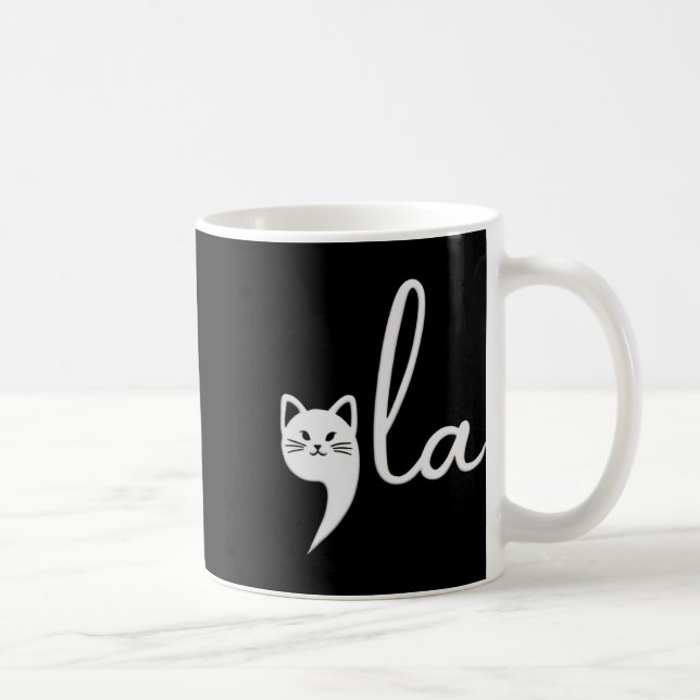 Taza De Café Cat Comma-la Kamala Harris President 2024 (Derecha)