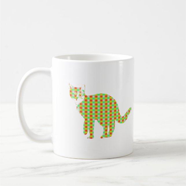 Taza De Café Cat con patrones (Izquierda)