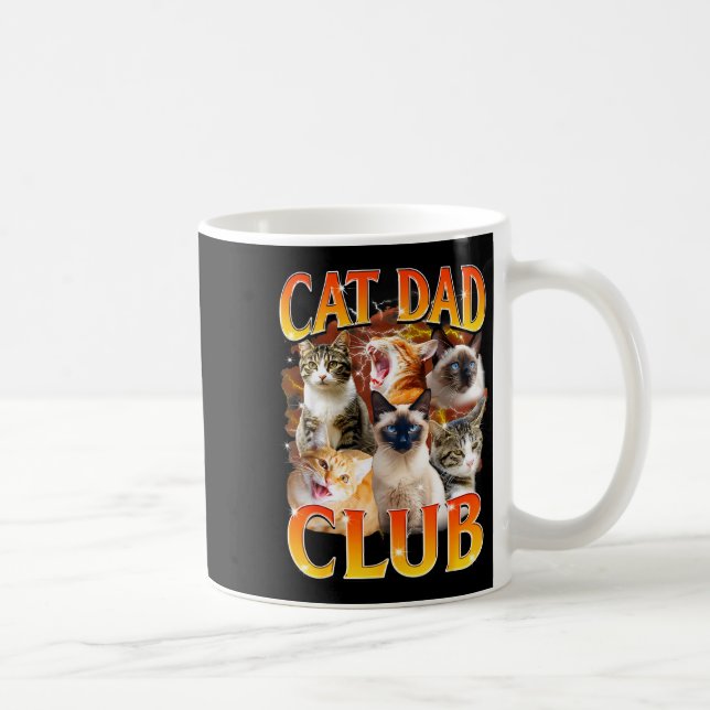 Taza De Café Cat Dad Club Funny Life Is Better With Cats Father (Derecha)