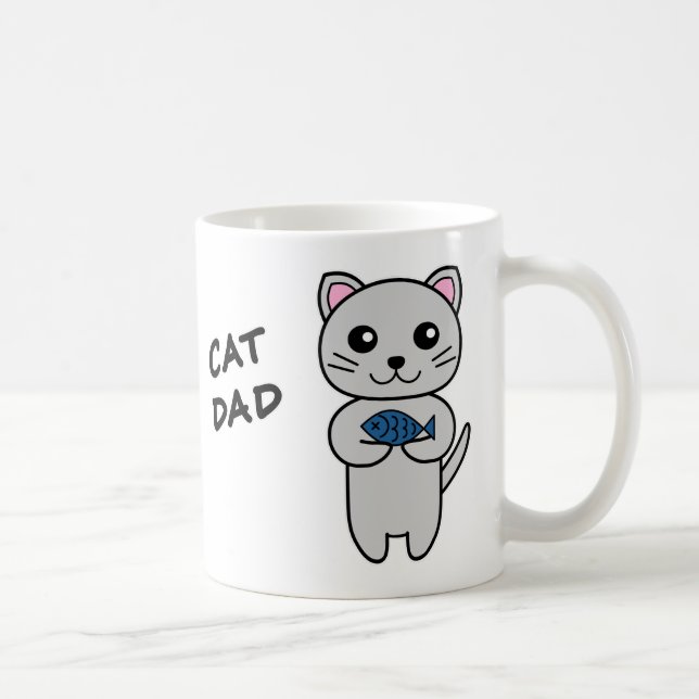 Taza De Café CAT DAD personalizado (Derecha)
