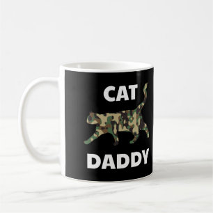 Taza De Café Cat Daddy Camouflage Divertido padre Mascota Padre