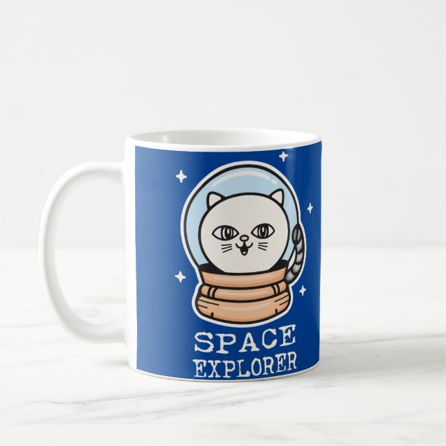 Taza De Café Cat del Explorador de espacios (Izquierda)