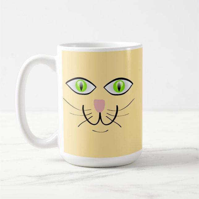Taza De Café Cat Funny Face Cartoon-29034 (Izquierda)