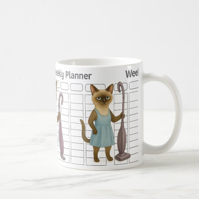 Taza De Café Cat Housewife weekly planner (Derecha)