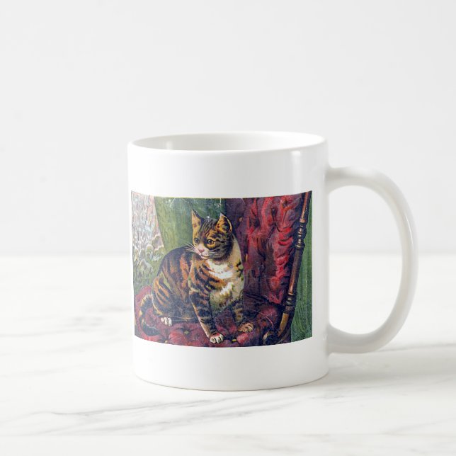 Taza De Café Cat In Chair (Derecha)