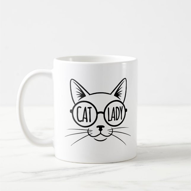 Taza De Café Cat Lady  (Izquierda)