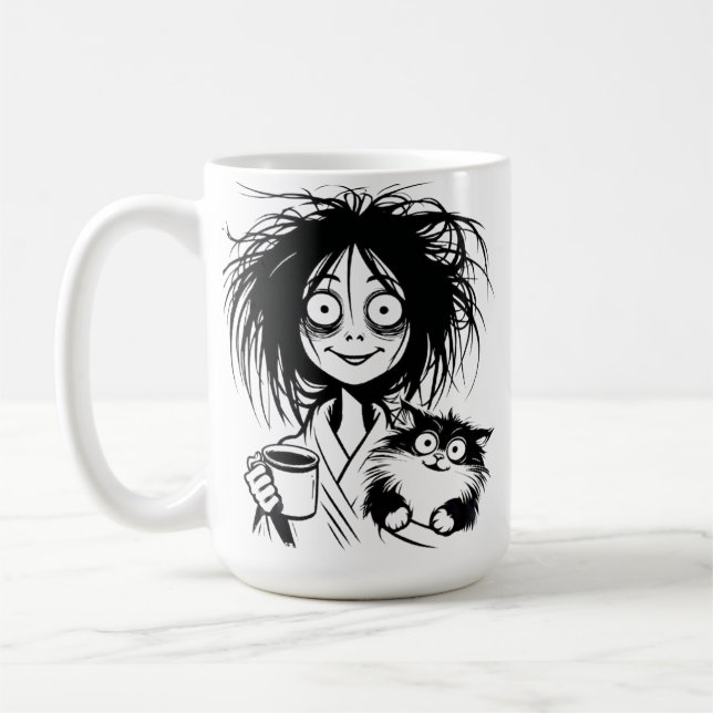 taza de café Cat Lady 15oz (Izquierda)