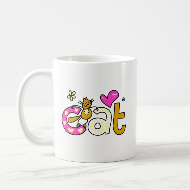 Taza De Café CAT Love Coffee Mug (Izquierda)