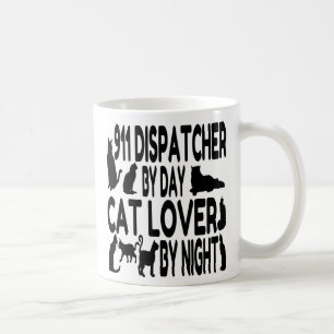 Taza De Café Cat Lover 911 Dispatcher