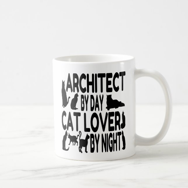 Taza De Café Cat Lover Arquitecto (Derecha)