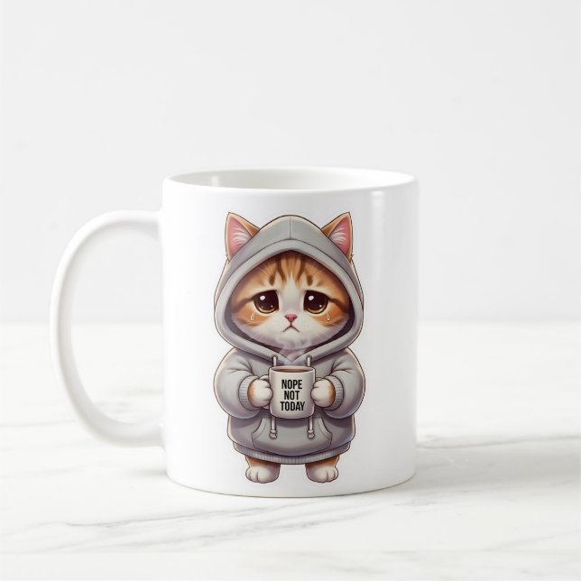 Taza De Café Cat Lover Coffee Mug Cute Nope Not Today Gift (Izquierda)