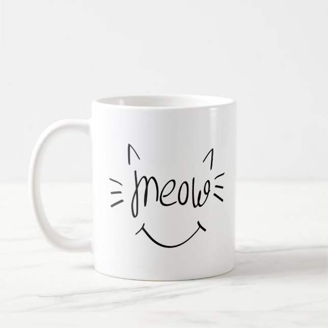 Taza De Café Cat Lover Meow (Izquierda)
