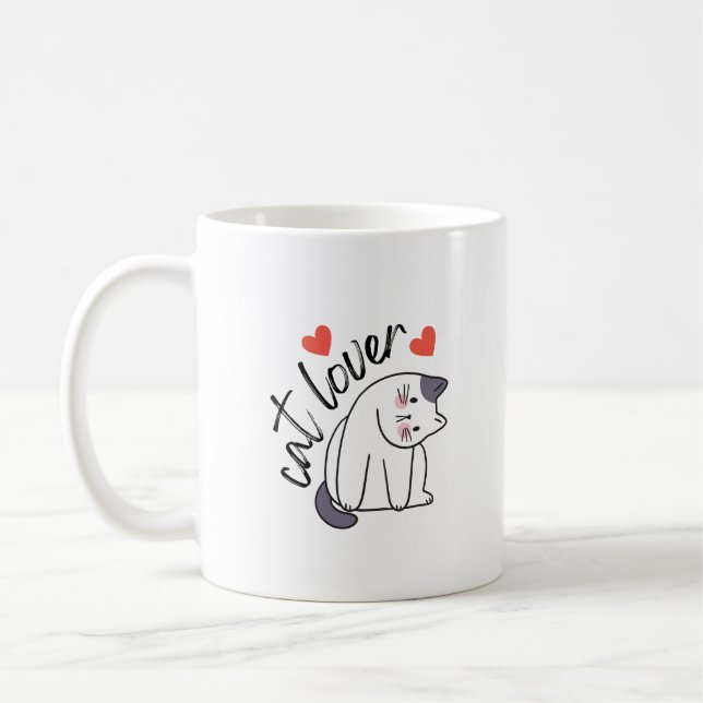 Taza De Café Cat Lover T-Shirt (Izquierda)