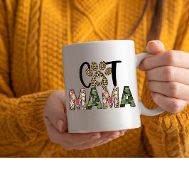 Taza De Café Cat Mama Cat Mom Shirt