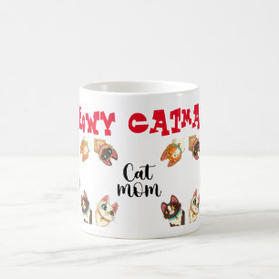Taza De Café Cat Meowy Catmas