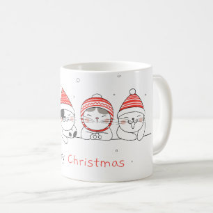 Taza De Café Cat Merry Christmas