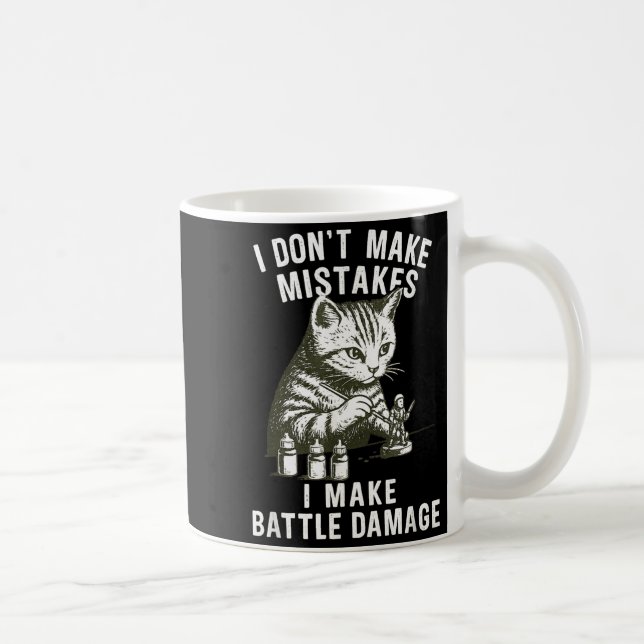 Taza De Café Cat Miniature Painter Battle Damage Funny Miniatur (Derecha)