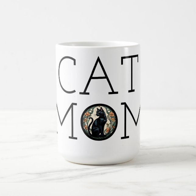 Taza De Café Cat Mom Black Cat Coffee Mug (Centro)