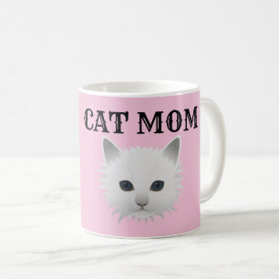 TAZA DE CAFÉ CAT MOM CAFFEE MUGS, BLANCO KITTY