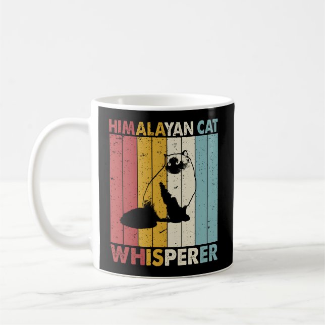 Taza De Café Cat Mom Dad Whisperer Himalayan Cat (Izquierda)