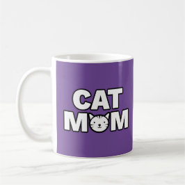 Taza De Café CAT MOM Mug (púrpura)