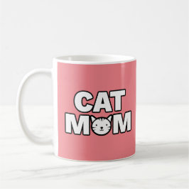 Taza De Café CAT MOM Mug (rosa)