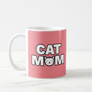 Taza De Café CAT MOM Mug (rosa)