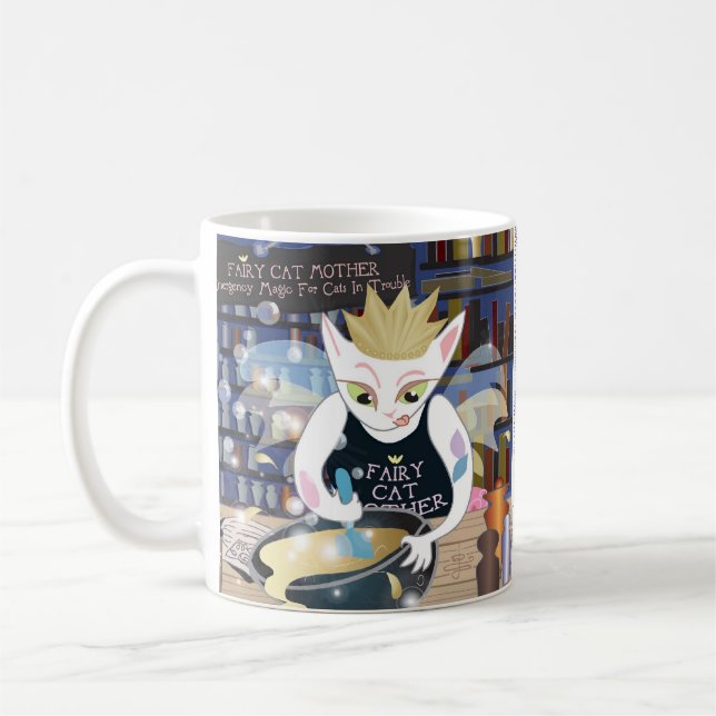 Taza De Café Cat Mother de hadas (del dibujo animado del (Izquierda)
