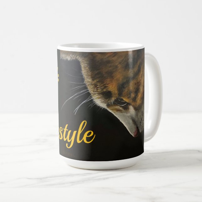 Taza De Café Cat mug catitude it's a lifestyle (Anverso derecho)