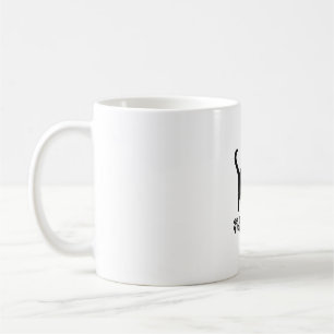 Taza De Café Cat Nani_ What_ Japanese Font Character Black Cat