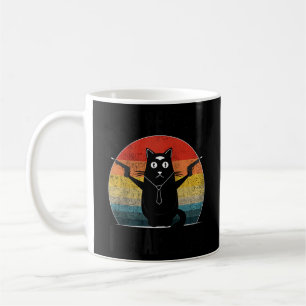 Taza De Café Cat Pew Pew Pew Madafakas Crazy Vintage Funny Cat