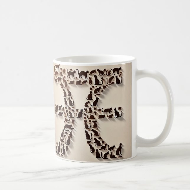 Taza De Café Cat Pi (Derecha)