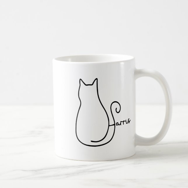 Taza De Café Cat Silhouette Harris Kamala Childless Cats Ladies (Derecha)