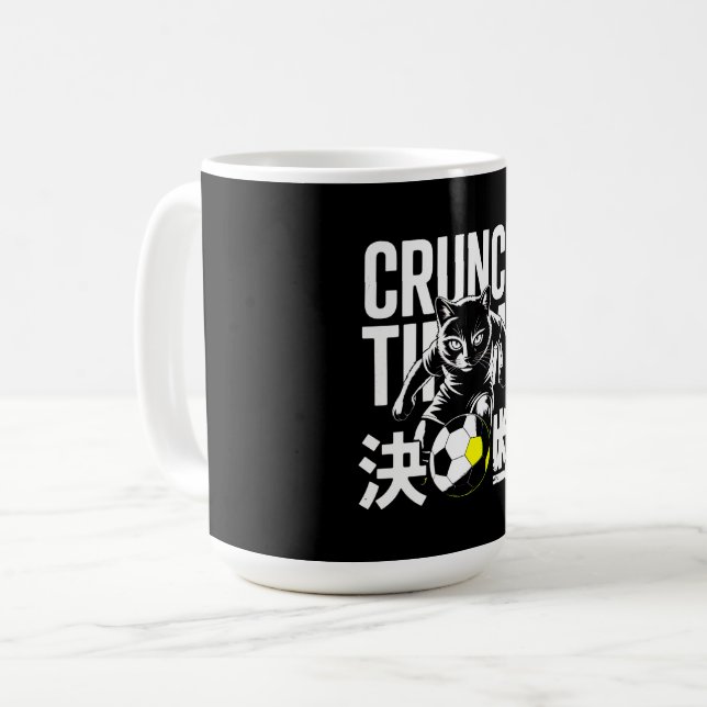 Taza De Café Cat Soccer - For Game Day Fans & Decisive Cat Love (Anverso izquierdo)