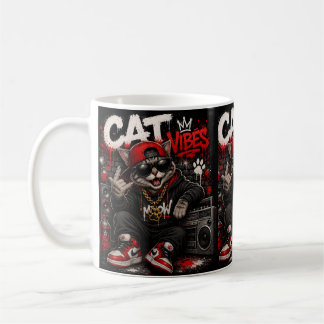 Taza De Café Cat Vibes – Urban Hip Hop Street Art