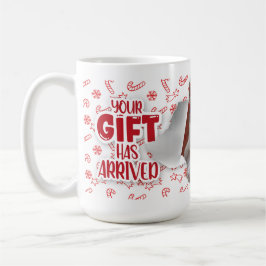 Taza De Café Cat with bow wishing Merry Christmas Mug