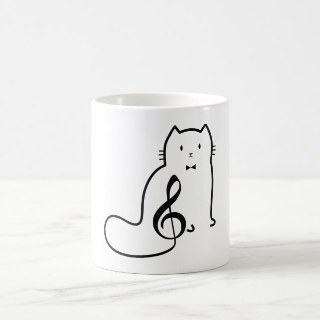 TAZA DE CAFÉ CAT Y NOTA MUSICAL (Centro)